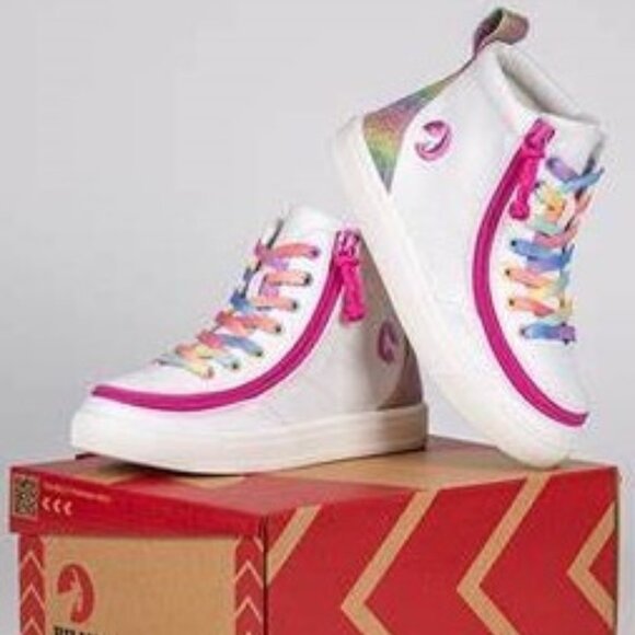 Billy Other - 🎈 $20 Today - BILLY WHITE RAINBOW SNEAKERS BIG GIRLS SZ 5 – NWT 🎈